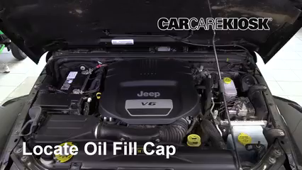 2018 Jeep Wrangler JK Unlimited Sahara 3.6L V6 Oil Add Oil
